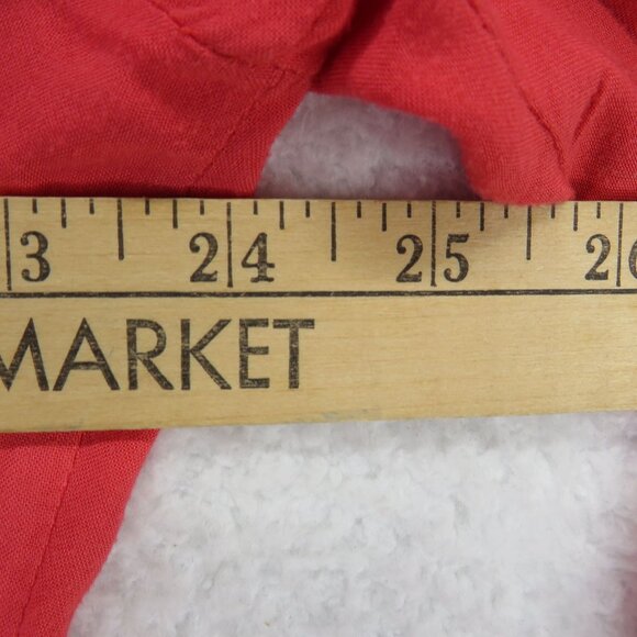 Chicos Shirt Womens Size Extra Large Red Lace Up Sleeve V Neck Tunic Blouse - Picture 7 of 8